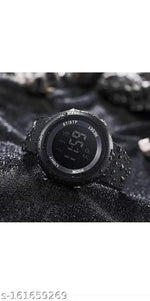 Classy Trending Black Dial black Strap Silicon Ultra LED Digital Watch For Boy & Girls  Red Square Ultra Band