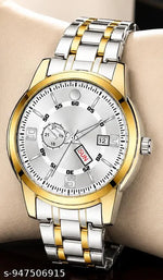 Day n Date Series Men's Black Silver Chain Analog Watches Classic, Attractive, Professional, top-trendy and stylish Analog Watches for Men/boys for office, school use