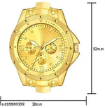 Rosra Golden Formal Watch For Men's Ring +Chain Free (MOR RING+ CHAIN) For Boys