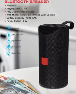 Portable TG-113 Bluetooth Speaker Ultra High Bass Power Boost Sound (Color Black)