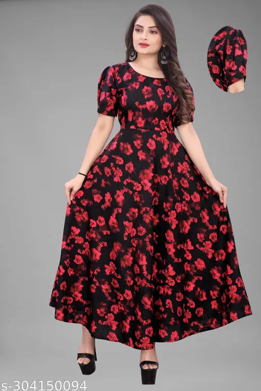 New Floral Dress With Digital Floral Print