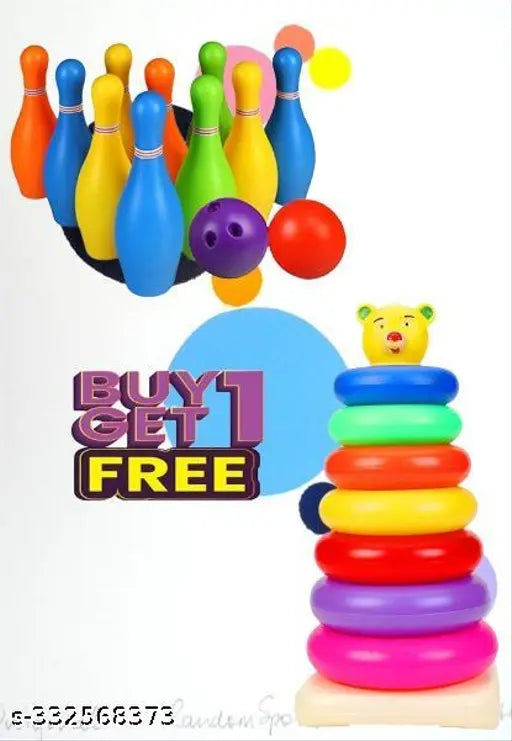 Teddy Rings for Kids with Play Set Toy, Brien Development Toy for Kids, Best Gift for Baby Boys and Girls- Multi Color