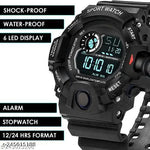 Royal look Digital Watch Shockproof Multi-Functional Automatic Black Color Strap Waterproof Digital Sports Watch for Men's Kids Watch for Boys Watch for Men Pack of 1 Watch Water Resistance Digital Watch