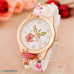 combo watch for women Best Quality Festive Season Flower Designer Round Dial Attractive Leather Belt combo wathces for women stylish girl watches analog leather belt watches wrist watches combo led watch for girl