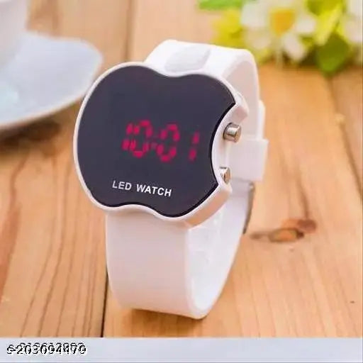Flipstar New Generation White Apple Shape Watch for Kids (Boys and Girls) Digital Watch - for Boys