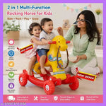 Chetak Convertible Playful Pony for Kids in Pink and Grey - Multifunctional Playmate for Children