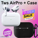 Tws Earbuds Pro, White Airbud, TWS Headphone, Tws earphone, True Wireless Bluetooth Headphone, True Wireless Bluetooth Earphones with red Case, Compatible for all Smartphones