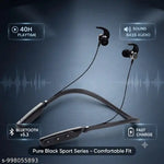 Wireless Neckband with 20+ Hours Playback Fast Charging Technology Bluetooth in-Ear Earphone Headset, 10mm HD Drivers, Trending Bluetooth Headphones, Compatible for all Smartphones - Black