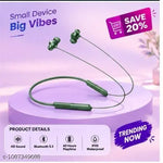 BT-235 Wireless Bluetooth Neckband – 20H Battery Life, Deep Bass, Type-C Fast Charging, Magnetic Lock, HD Mic & Sound, Stylish Metal Finish (Blue)