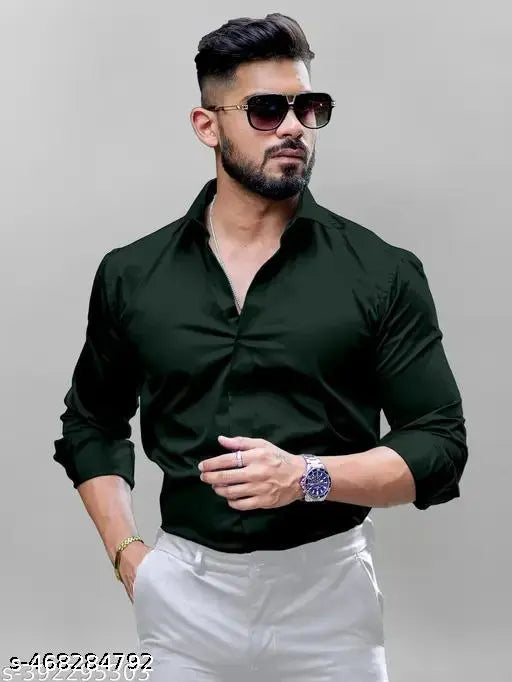 men formal shirts - GREEN
