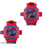 SUPER HERO, CARTOON CHARECTOR, ANGREE BIRD AVENGERS,DOAREAMON,BARBIE DOLL,BENTEN ,ME2, 24 IMAGE PROJECTOR , TOYS CUM DIGITAL WATCH FOR KIDS,BOYS&GIRLS.
