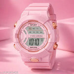 MADHAVWATCH  Silicon Pink Digital Watch for Boys & Girls