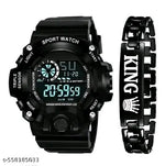 Motugaju Digital Watch Shockproof Automatic Army Red Blue Color Strap Waterproof Digital Sports Combo Watch for Men Kids Watch for Boys Watch for Men Pack of 2