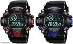 Motugaju Digital Watch Shockproof Automatic Army Red Blue Color Strap Waterproof Digital Sports Combo Watch for Men Kids Watch for Boys Watch for Men Pack of 2