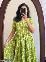 Women's Rayon Printed Anarkali Kurta Women & Girls | Women's Kurtas & Kurtis