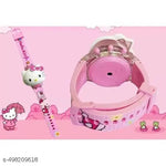IEEE International Kitty Cat. Character Multicolored Glowing Light and Musical Digital Girl's Wrist Watch | Unique Cute Cartoon Character on Strap | Soft Silicone. Strap | Suitable for Age 3-12 Year Kids