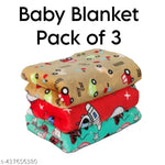 BRANDONN Baby Bath Towel Newborn Hooded Soft Wrapper Cum baby Towel For baby Boys And Baby Girls Pack of 3
