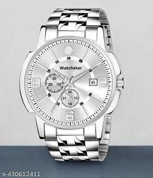Stainless Steel Formal Casual Analog Date Function Watch For Boys and Mens]