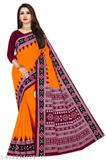 Pure cotton fancy printed saree inspired from sambalpuri saree