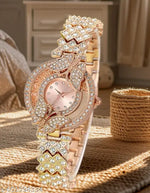 Latest shiny Cristal diamond premium quality analog watch for women and pretty girls