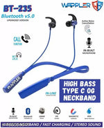Wireless Neckband | 235v2 Bluetooth Neckband Boom Bass Clear Sound | Neckband Metal Design Type-C Fast Charge 8 Hour Playtime  | Clear Mic Quality | Bluetooth Earphones | Neckband Under 199