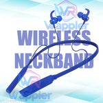 BT-235 Wireless Bluetooth Neckband – 20H Battery Life, Deep Bass, Type-C Fast Charging, Magnetic Lock, HD Mic & Sound, Stylish Metal Finish (Blue)