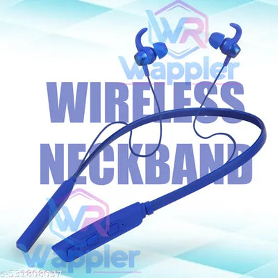 BT-235 Wireless Bluetooth Neckband – 20H Battery Life, Deep Bass, Type-C Fast Charging, Magnetic Lock, HD Mic & Sound, Stylish Metal Finish (Blue)