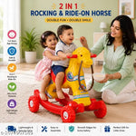 Chetak Convertible Playful Pony for Kids in Pink and Grey - Multifunctional Playmate for Children
