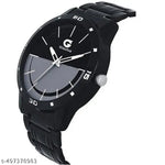 Black Stainless Steel Chain Analog Watch - For Men