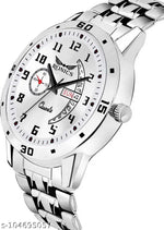 Premium White Dial Watch with Stylish Stainless Steel Strap : Premium watch | White Dial | Stainless steel strap | Men's watch | Stylish design