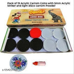 20 INCH CARROM BOARD WITH  CARROM COIN, STRIKER POWDER COMBO PACK