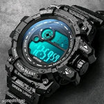 Combo Offer For Mens Digital Dial Black Solid Design Strap Multi Functional with Backlight Sports Watch for Men & Boy- Branded and trandy Black Color Strap Waterproof Digital Sports Watch for Men's Kids Watch for Boys Watch for Men Pack of 1