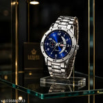 Stainless Steel Formal Casual Analog Date Function Watch For Boys and Mens]