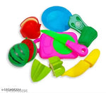 Plastic Fruits N Veggies Exclusive Collection of Realistic Sliceable Fruits, Vegetables, 6 Fruits, 6 Vegetables, 2 Board,2 Knife for Girls and Boys (Multicolour), 16pc