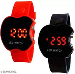 Fashion Kids Digital Date and Time Black Dial LED Watch for Stylish Kids Unisex Birthday Gift Digital Children Watch for Boys & Girls | Pack of 2