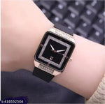 Amigos- Black diamond Rubber Strap Student Analog WristWatch