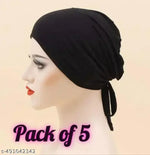 Muslim wear Hijab cap naqab top.Packi of 6