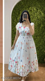 One Piec Dress | Dress for Parties | Women's Printed Dress | Women’s Party Dress | Printed Women’s Dress | Summer Casual Dress | Fancy & LigthWeigth Gown for Women and Girls | Stylish Western Frock
