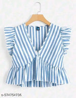 YELLOW CASUAL GINGHAM COTTON WESTERN STYLISH WOMENS TOP FOR GIRLS