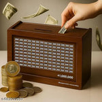 Alifer Shoppee Handmade Wooden Money Bank Hut Style Kids Piggy Coin Box HUT Shape Piggy Bank/Money Bank for Kids and Adult (Black) Gifts for Kids
