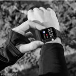 Classy Trending Black Dial black Strap Silicon Ultra LED Digital Watch For Boy & Girls  Red Square Ultra Band