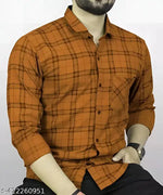 FINE QUALITY COMFORTABLE COTTON FULL SLEEVES FORMAL AND CASUAL CHECK SINGLE POCKET SHIRT