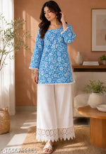 Women's Full Embroidery Co-ord Set of Top and Bottom