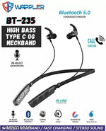Bluetooth Neckband NB-111 Boom Bass Sound | Neckband Metal Design Type-C Fast Charge 8 Hour Playtime