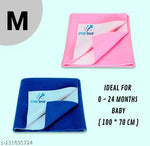 OYO BABY Medium Size (100x70 cm) Baby Dry sheet | 100% Waterproof | Newborn, Baby Urine Sheet | Plastic Free | Baby Dry Mats Waterproof | Bed Protector