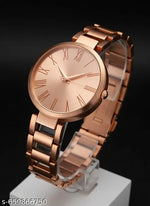 New Fancy Solid Dial Attractive Metal Chain Attractive Bracelet Analog Watch for Women