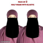Muslim wear Hijab cap naqab top.Packi of 6