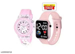 IEEE International Kitty Cat. Character Multicolored Glowing Light and Musical Digital Girl's Wrist Watch | Unique Cute Cartoon Character on Strap | Soft Silicone. Strap | Suitable for Age 3-12 Year Kids