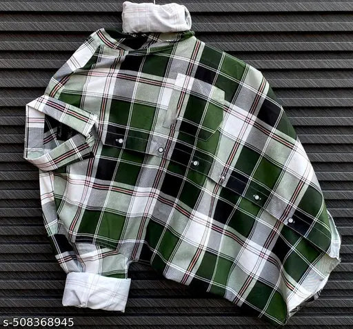 Branded Men's Single Pocket Full Sleeve Check Shirt In Meesho