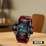 Motugaju Digital Watch Shockproof Automatic Army Red Blue Color Strap Waterproof Digital Sports Combo Watch for Men Kids Watch for Boys Watch for Men Pack of 2